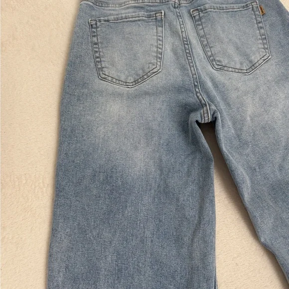 Vibrant MIU Wide  Leg Jeans Size 5 W26 Light Wash Patch Pocket Cropped Denim - Picture 11 of 16